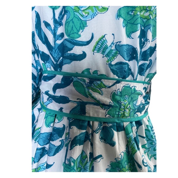 Block Print Teal Dress - Picture 5 of 6